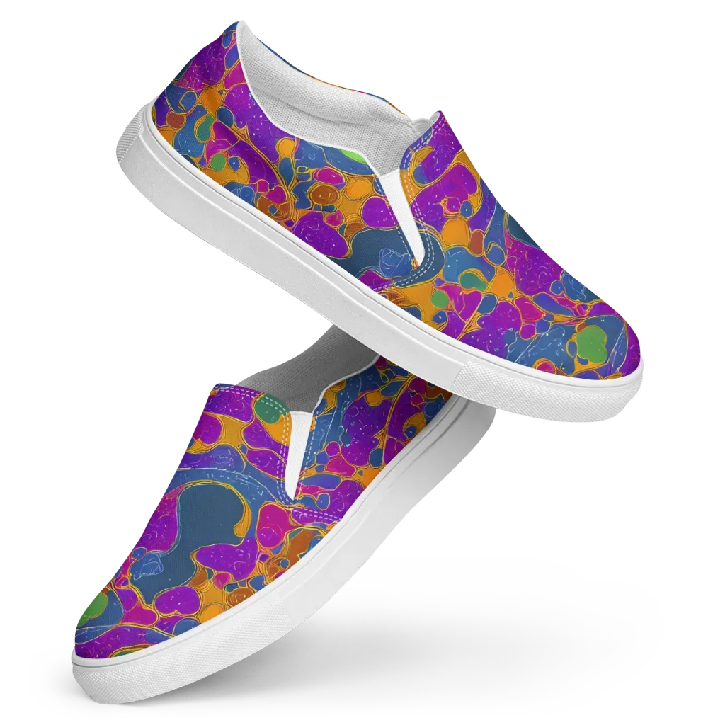 Vivid Bioform on Women's Slip-On Canvas Shoes — Front