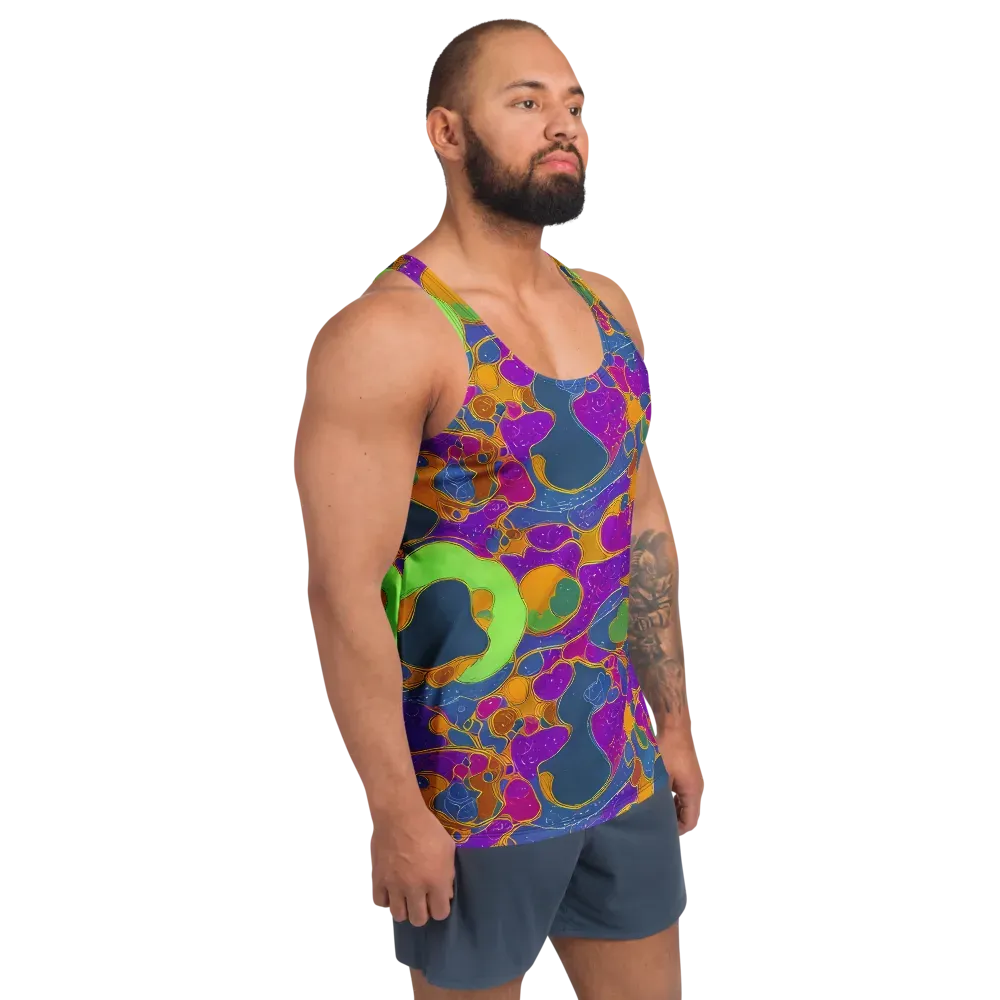 Vivid Bioform on Men's Tank Top — Right Front