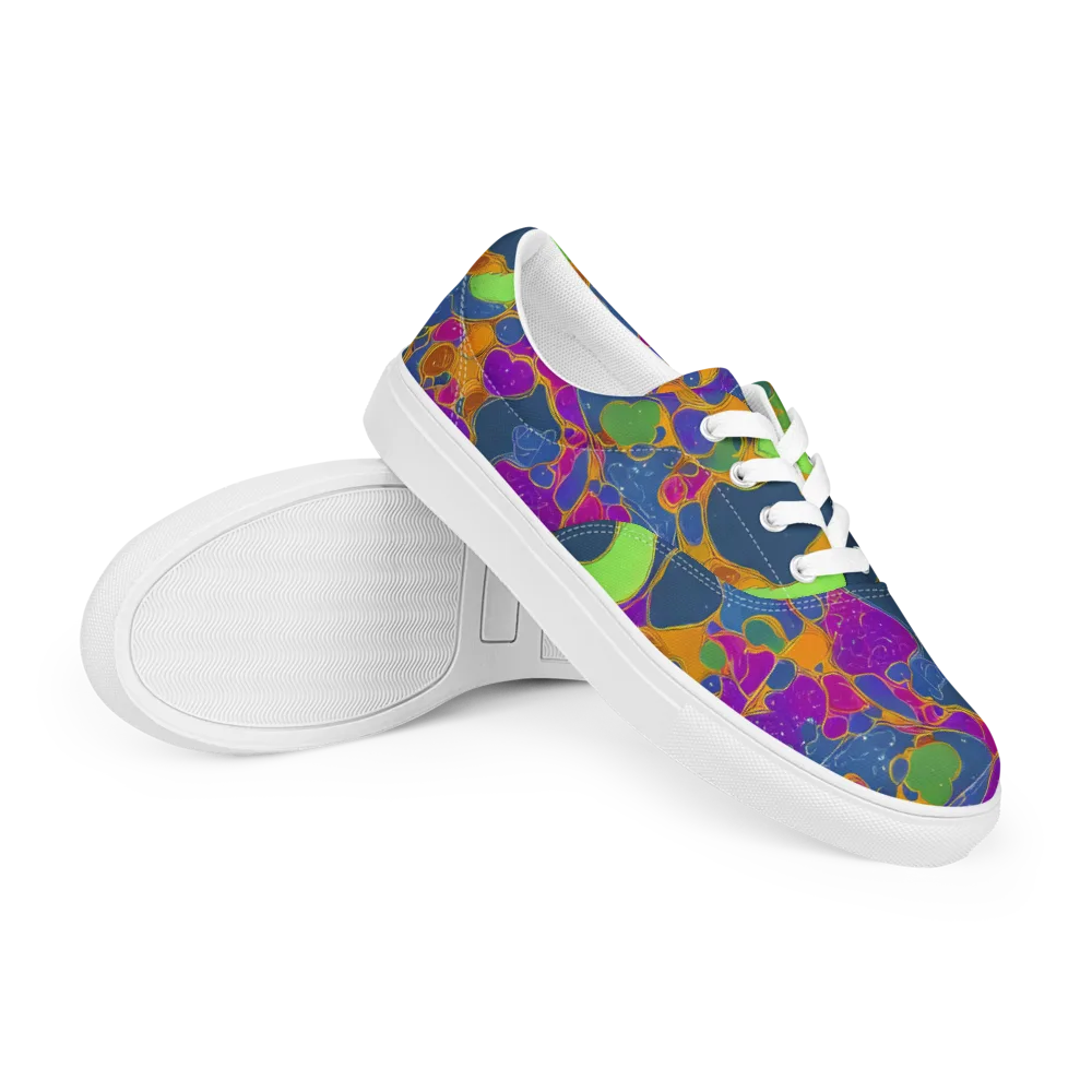 Vivid Bioform on Men's Lace-Up Canvas Shoes — Right Front