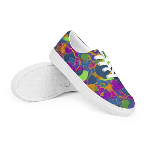 Vivid Bioform on a Men's Lace-Up Canvas Shoes