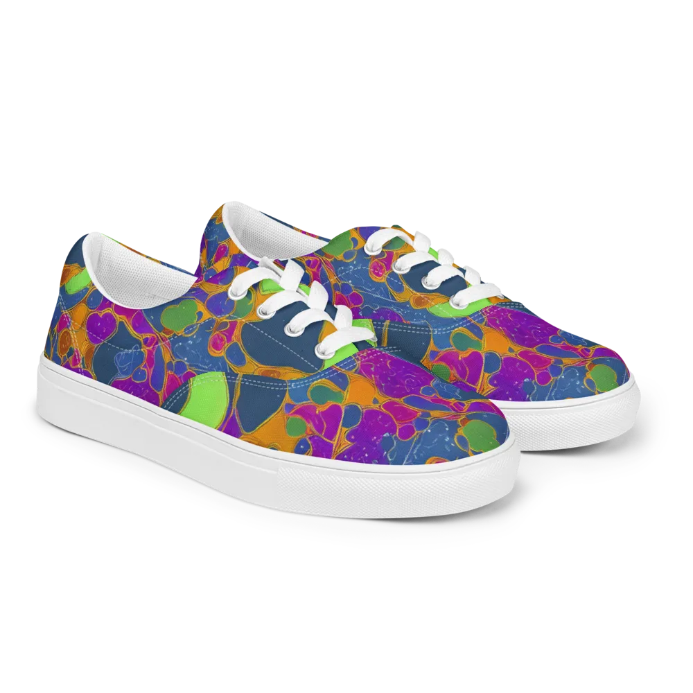 Vivid Bioform on Men's Lace-Up Canvas Shoes — Right Front