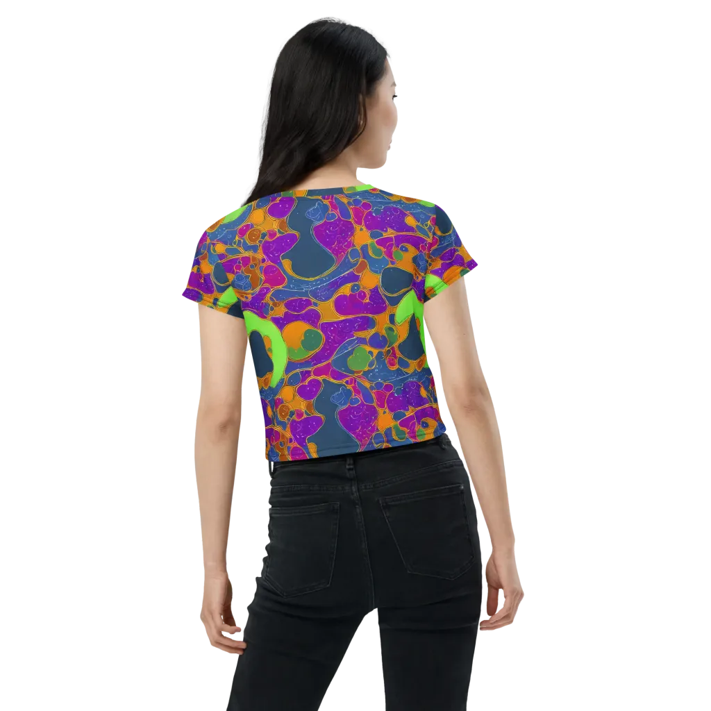 Vivid Bioform on Crop Tee — Back