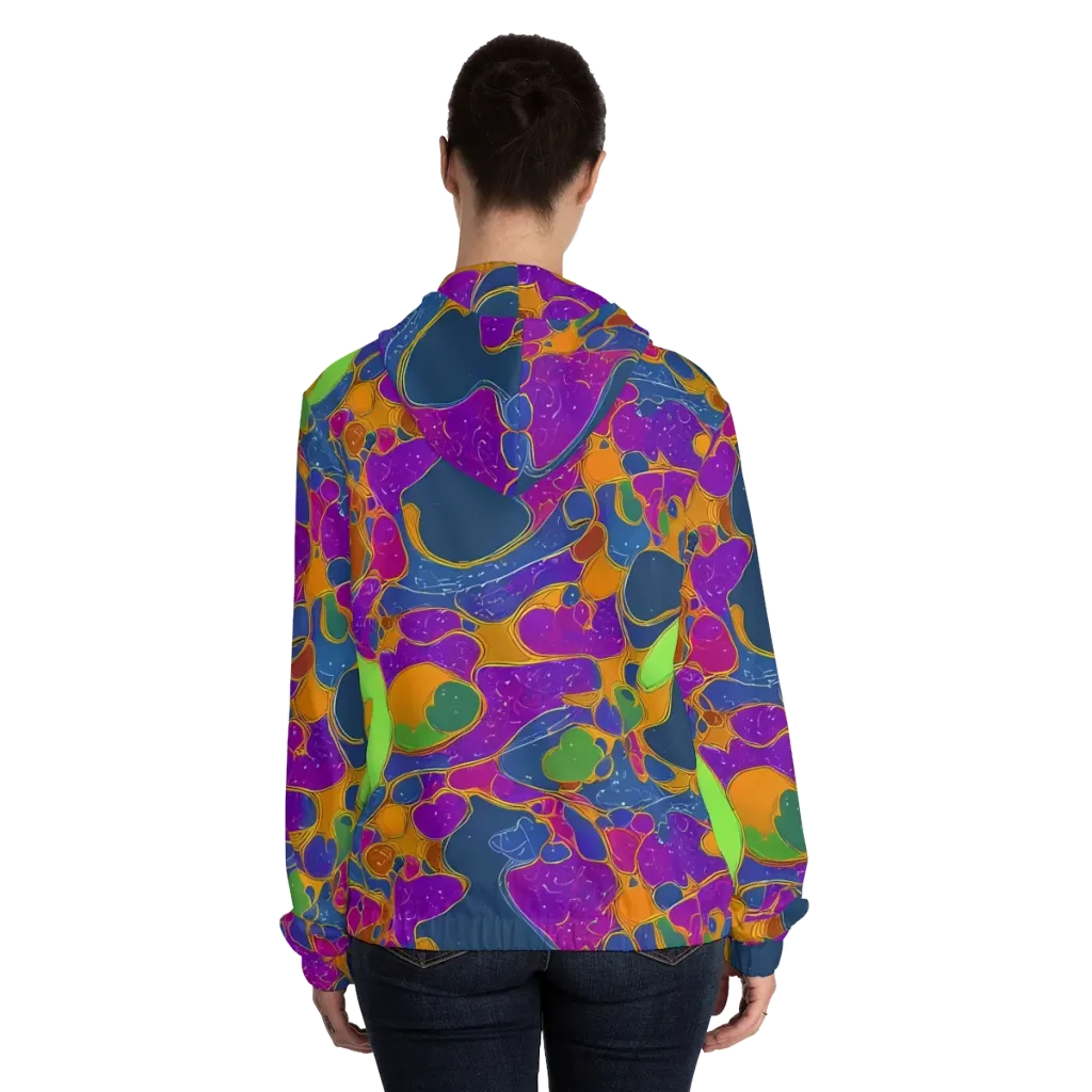 Vivid Bioform on Women's Full-Zip Hoodie — Back On Person