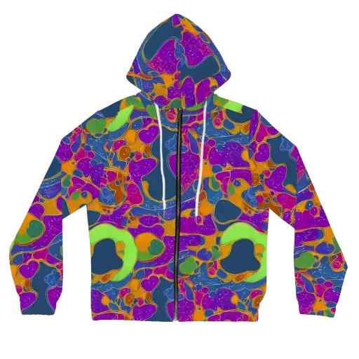 Vivid Bioform on a Women's Full-Zip Hoodie