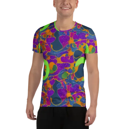 Vivid Bioform on a Men's Athletic T-Shirt