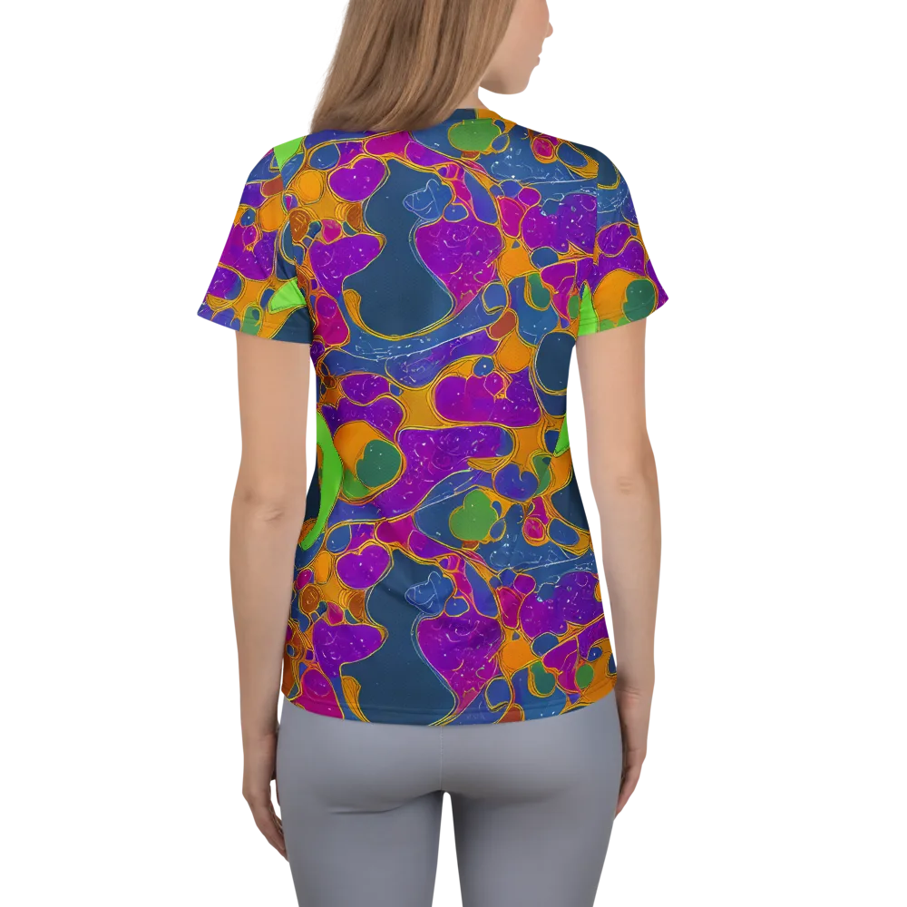 Vivid Bioform on Women's Athletic T-Shirt — Back