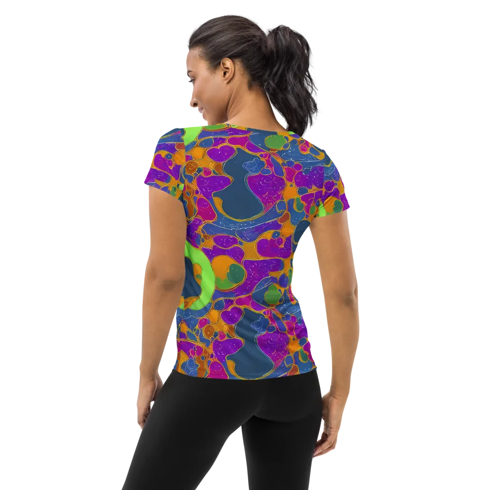 Vivid Bioform on Women's Athletic T-Shirt — Back