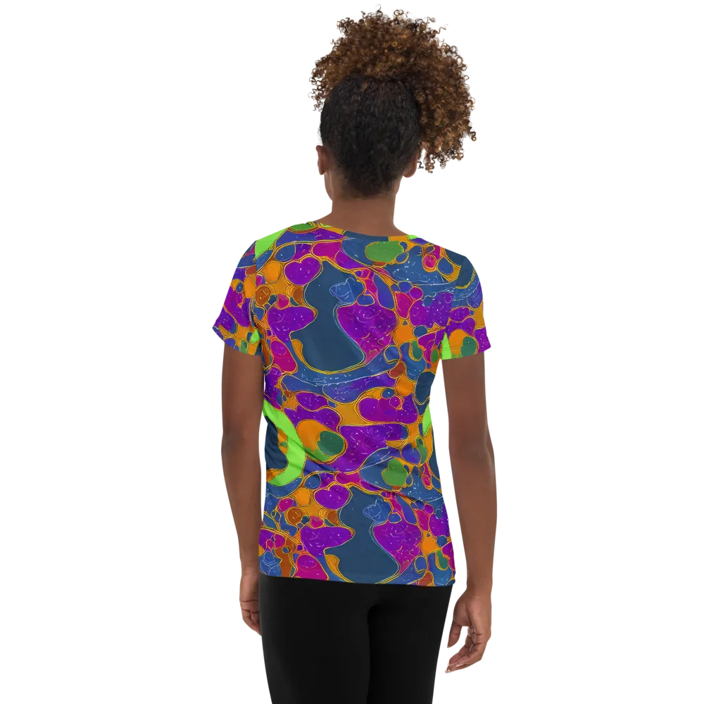 Vivid Bioform on Women's Athletic T-Shirt — Back