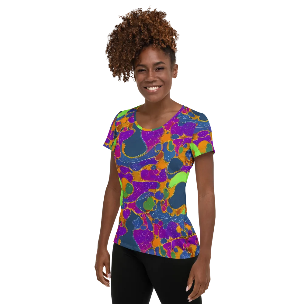 Vivid Bioform on Women's Athletic T-Shirt — Left