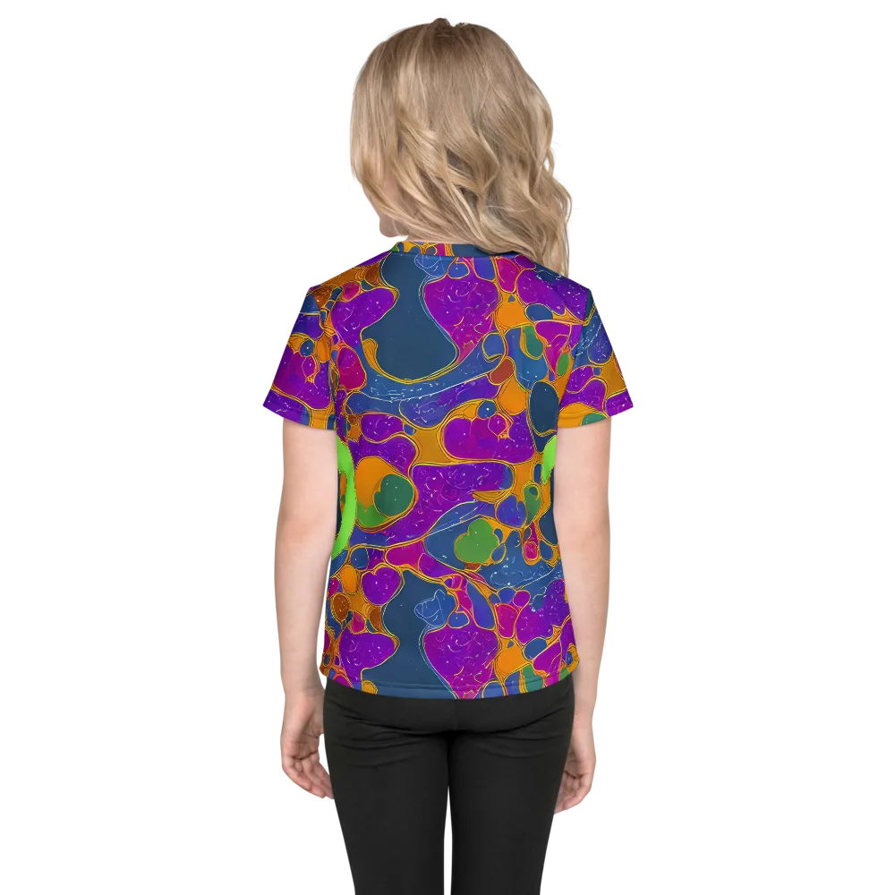 Vivid Bioform on Kids Crew Neck T-Shirt — Back