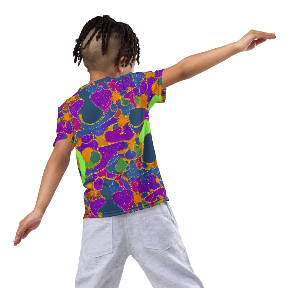 Vivid Bioform on Kids Crew Neck T-Shirt — Back