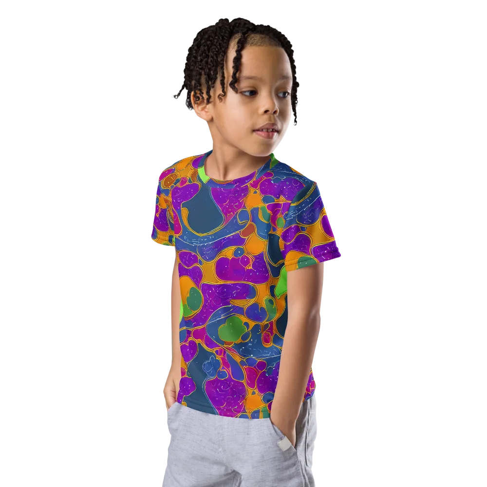 Vivid Bioform on Kids Crew Neck T-Shirt — Left Front