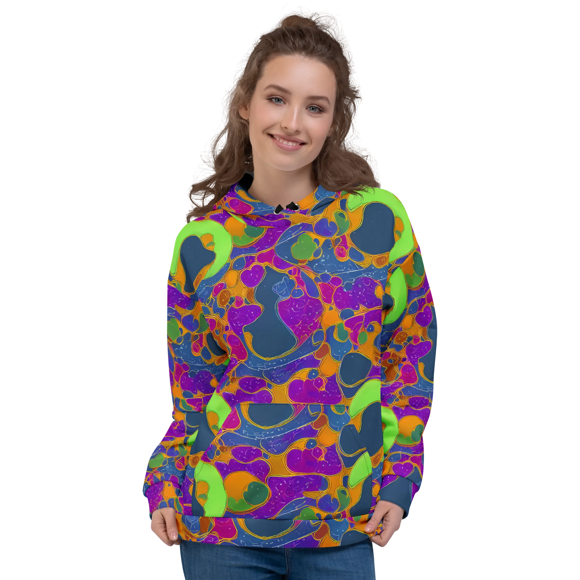 Vivid Bioform on Hoodie — Front