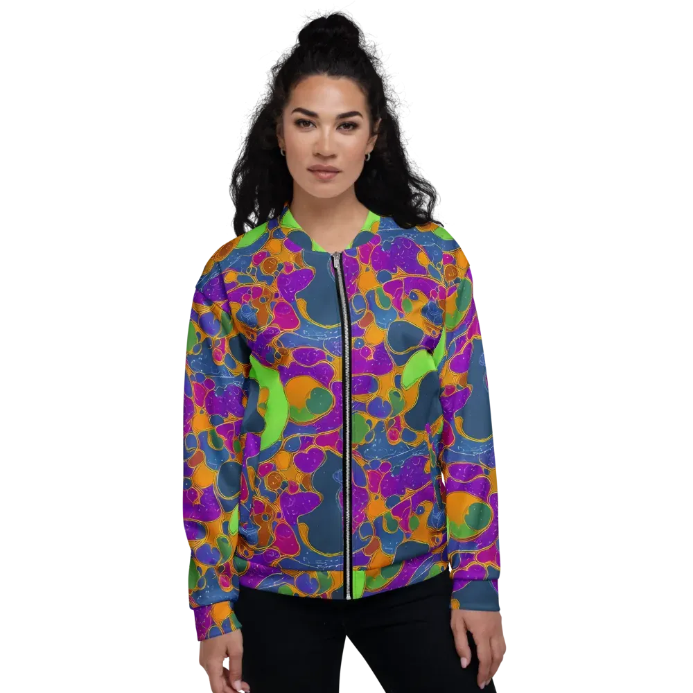 Vivid Bioform on Bomber Jacket — Front