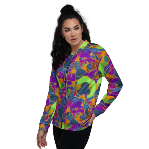 Vivid Bioform on a Bomber Jacket
