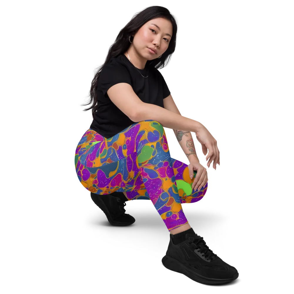 Vivid Bioform on Leggings with Pockets — Right Front
