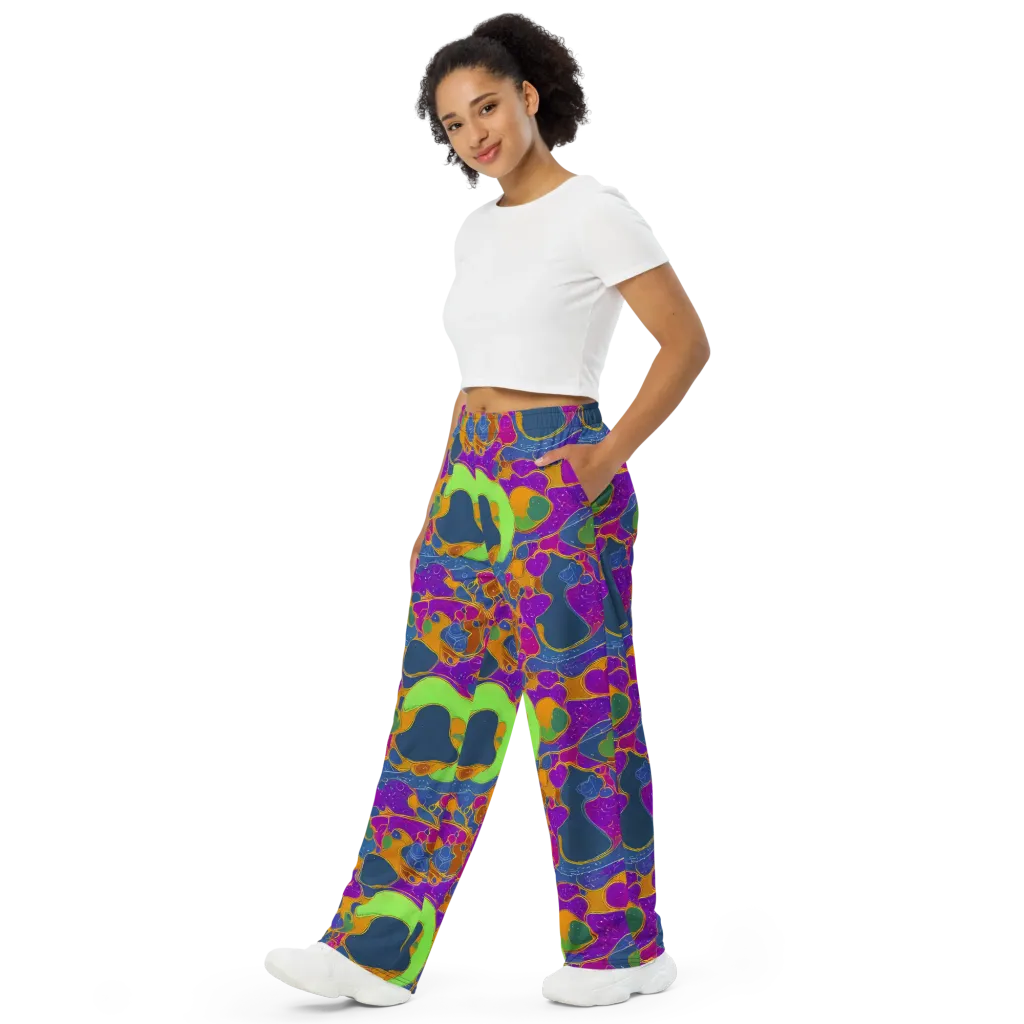 Vivid Bioform on Wide-Leg Pants — Left Front