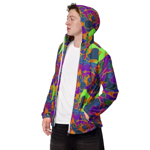 Vivid Bioform on a Men's Windbreaker