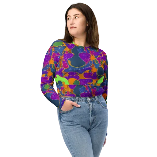 Vivid Bioform on a Long Sleeve Crop Top