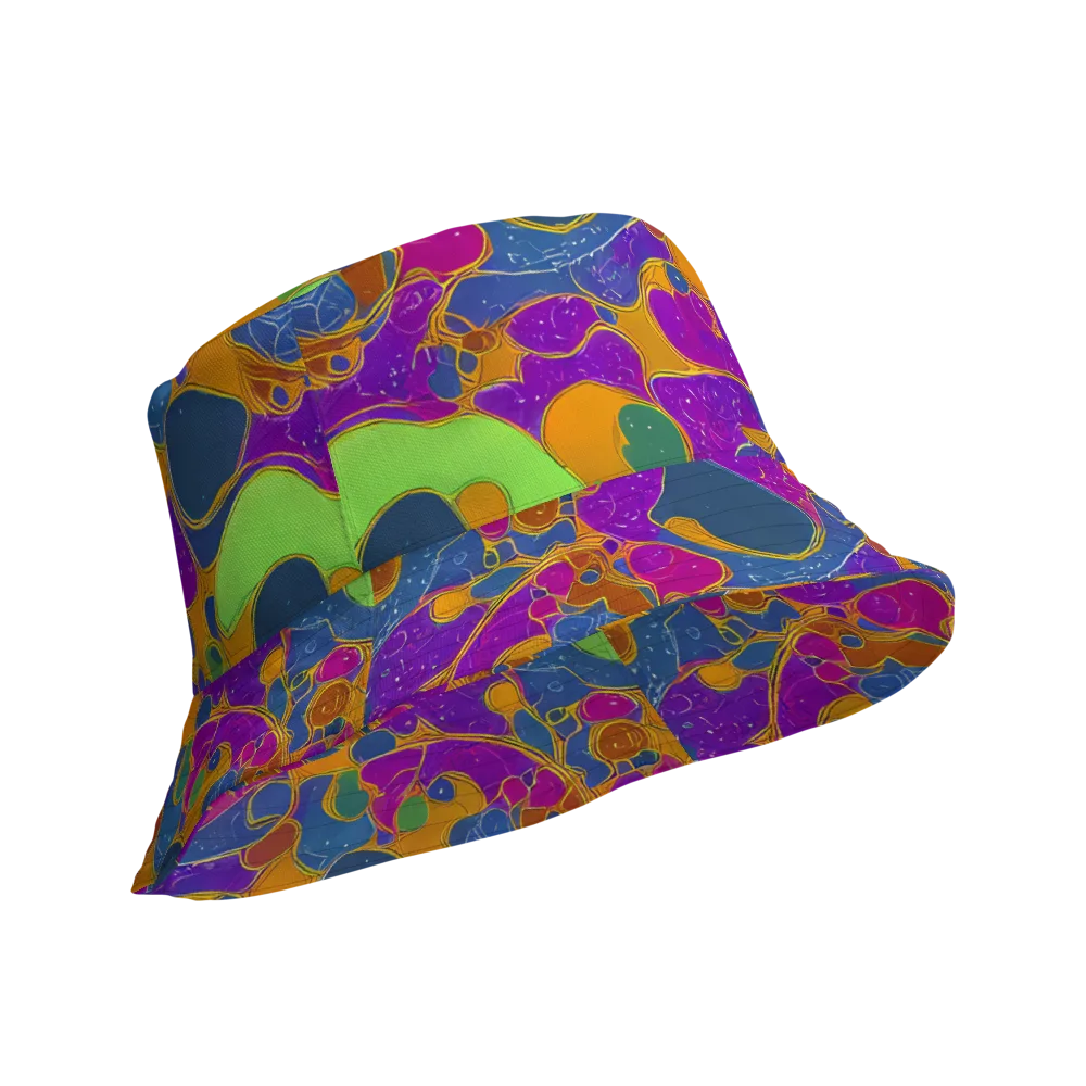 Vivid Bioform on Reversible Bucket Hat — Product details Outside