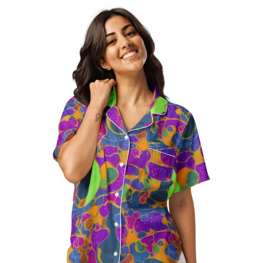 Vivid Bioform on a Women's Short Sleeve Pajama Top