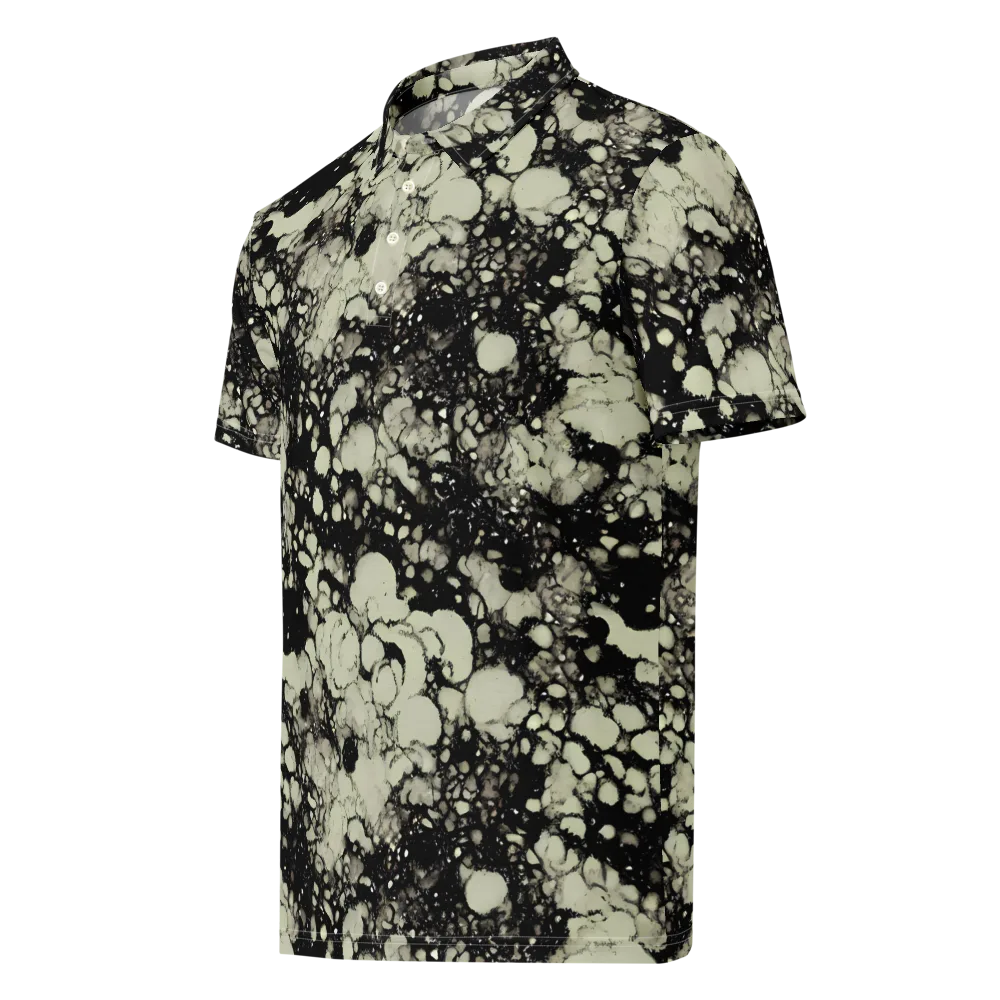 Inkstone Bloom on Men's Slim Fit Polo Shirt — Left Front