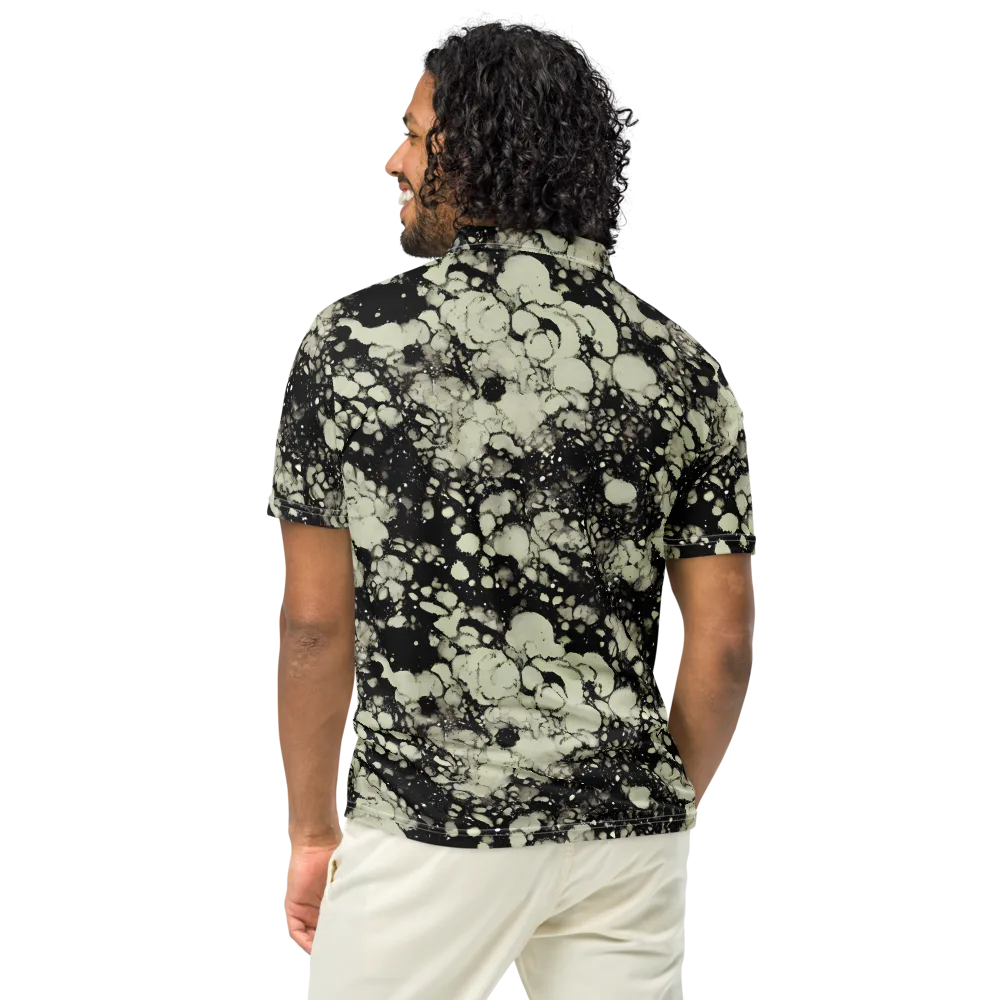 Inkstone Bloom on Men's Slim Fit Polo Shirt — Back