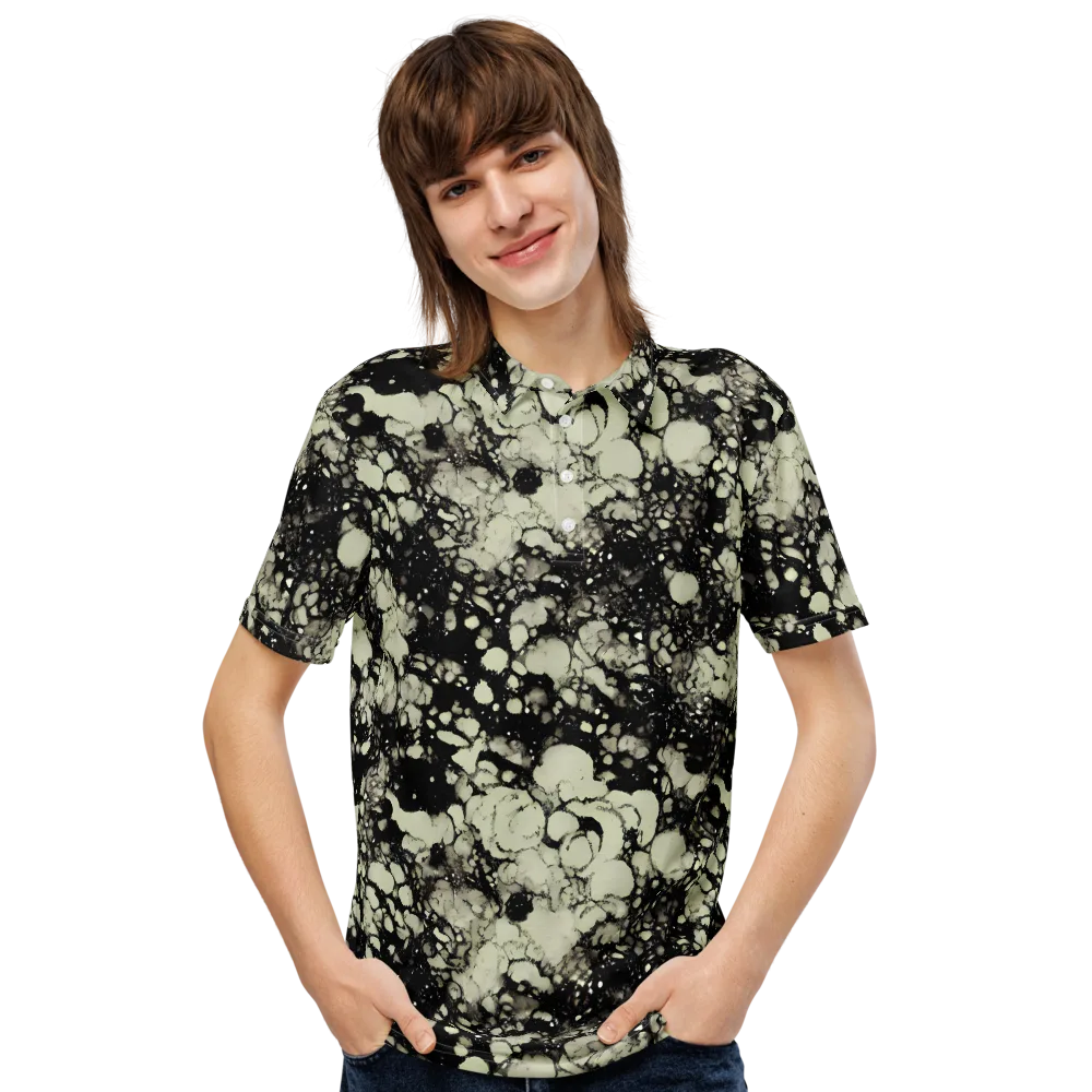 Inkstone Bloom on Men's Slim Fit Polo Shirt — Front