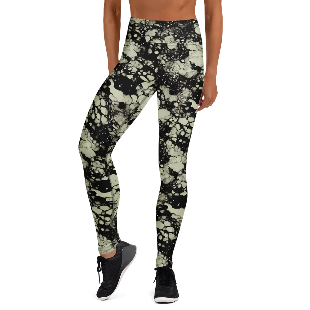 Inkstone Bloom on Yoga Leggings — Front