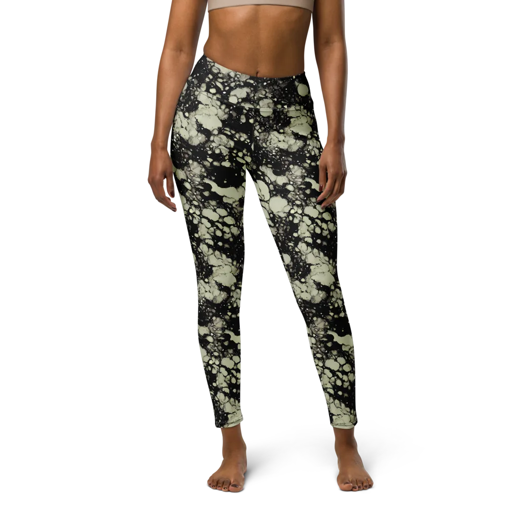 Inkstone Bloom on Yoga Leggings — Front