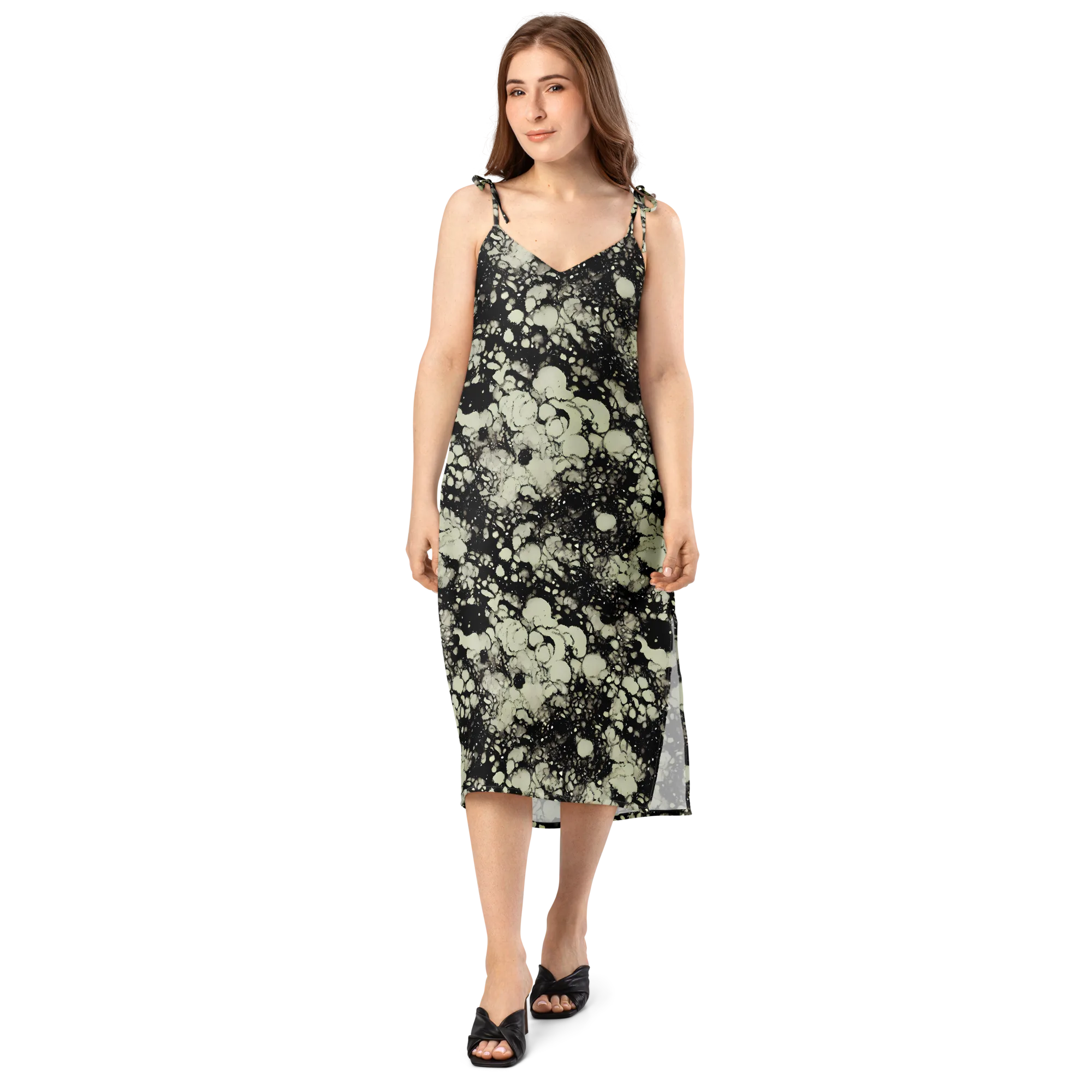 Inkstone Bloom on Slip Dress — Front