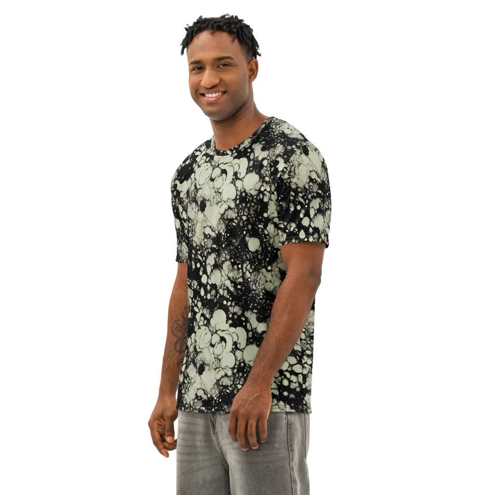 Inkstone Bloom on Men's Cotton Crew Neck T-Shirt — Left Front