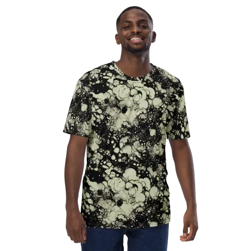 Inkstone Bloom on a Men's Crew Neck T-Shirt
