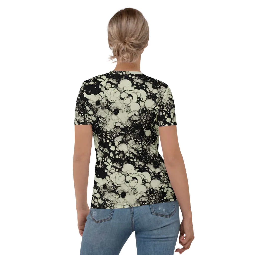 Inkstone Bloom on Women's Crew Neck T-Shirt — Back