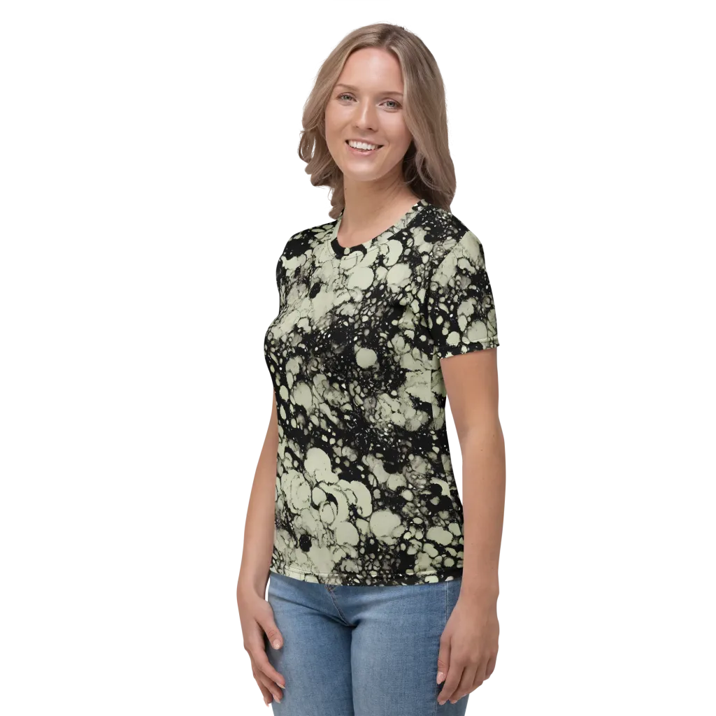 Inkstone Bloom on Women's Crew Neck T-Shirt — Left