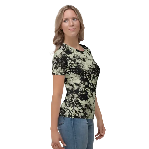 Inkstone Bloom on a Women's Crew Neck T-Shirt