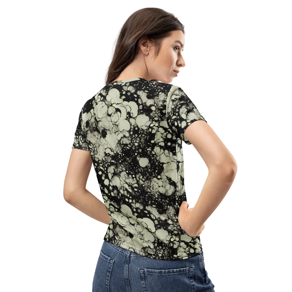 Inkstone Bloom on Women's Crew Neck T-Shirt — Back