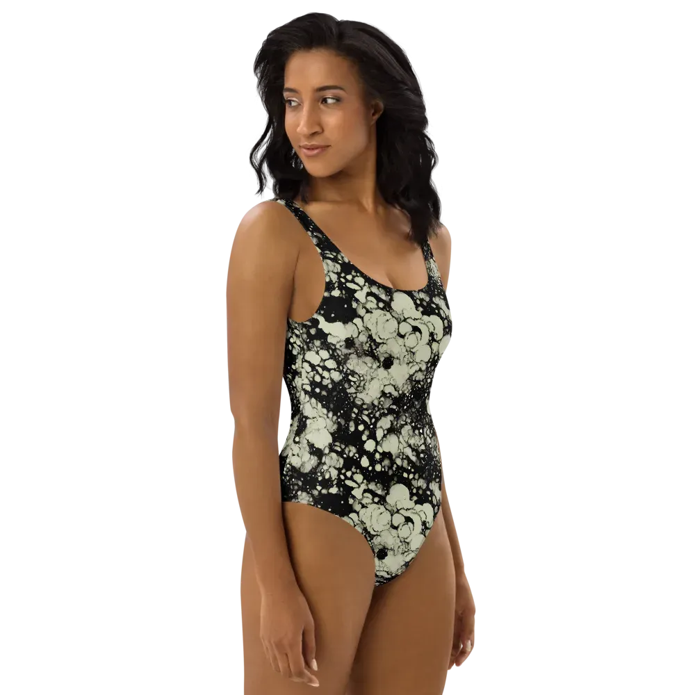 Inkstone Bloom on One-Piece Swimsuit — Right