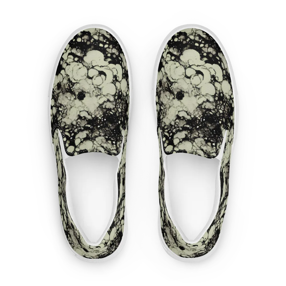 Inkstone Bloom on Women's Slip-On Canvas Shoes — Front