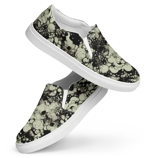 Inkstone Bloom on a Women's Slip-On Canvas Shoes