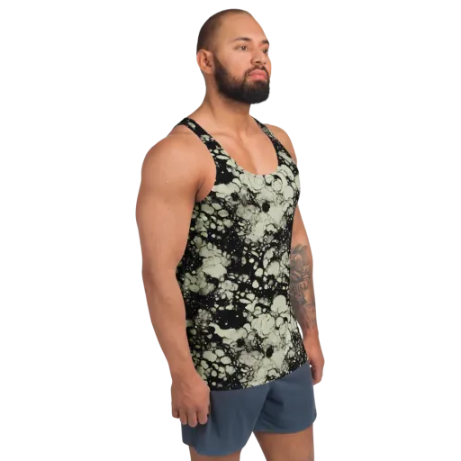 Inkstone Bloom on a Men's Tank Top