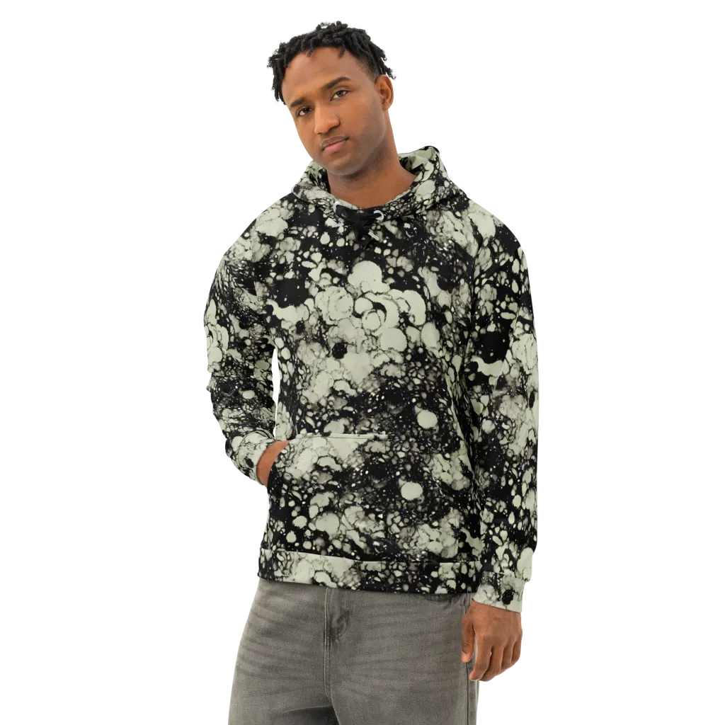 Inkstone Bloom on Cotton Hoodie — Left Front