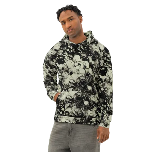Inkstone Bloom on a Cotton Hoodie