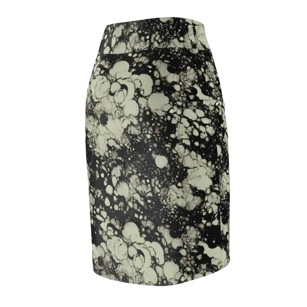Inkstone Bloom on Pencil Skirt — Back Side