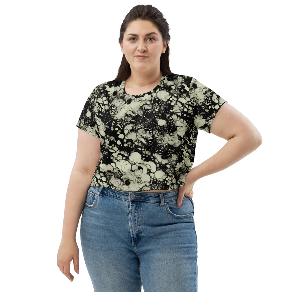 Inkstone Bloom on Crop Tee — Front