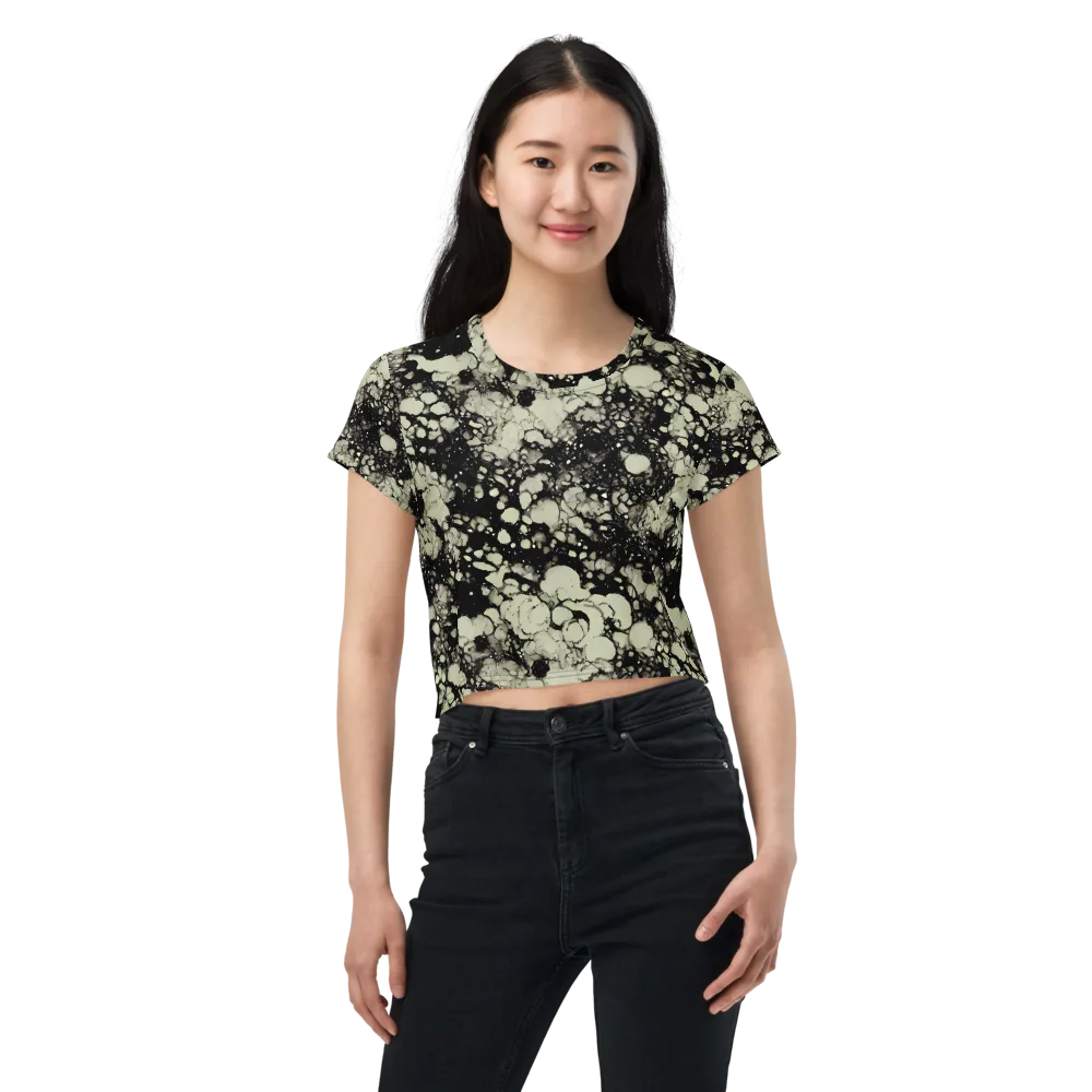 Inkstone Bloom on Crop Tee — Front