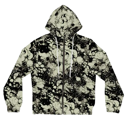 Inkstone Bloom on a Women's Full-Zip Hoodie