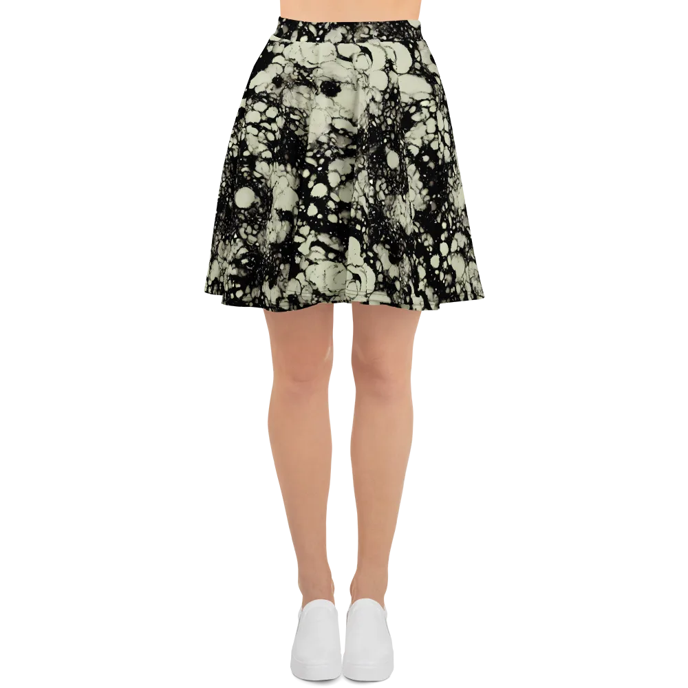 Inkstone Bloom on Skater Skirt — Front
