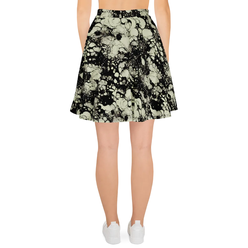 Inkstone Bloom on Skater Skirt — Back