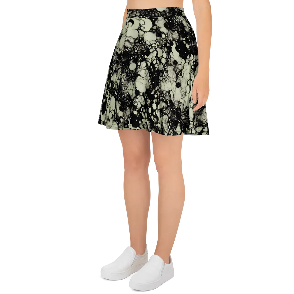 Inkstone Bloom on Skater Skirt — Left